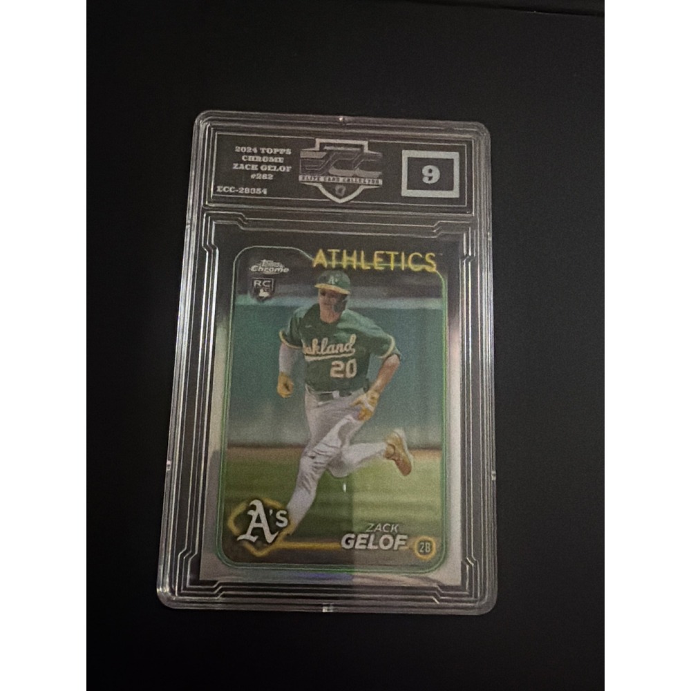 2024 Topps Chrome Zack Gelof Rookie Card #282 Oakland Athletics ECC 9 Mint RC